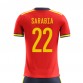 Spania VM 2022 Pablo Sarabia 22 Hjemme Landslagsdrakt Kortermet